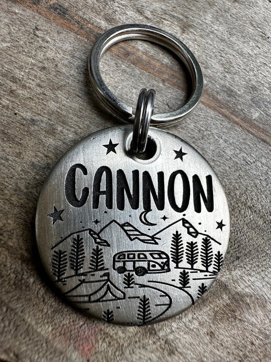 Dog Id Tag, Pet ID Tag, Dog Tag,Dog, Cat, Cat ID Tag, Cat Tag, Camping dog, VW Van Dog Tag,  Dog Tag