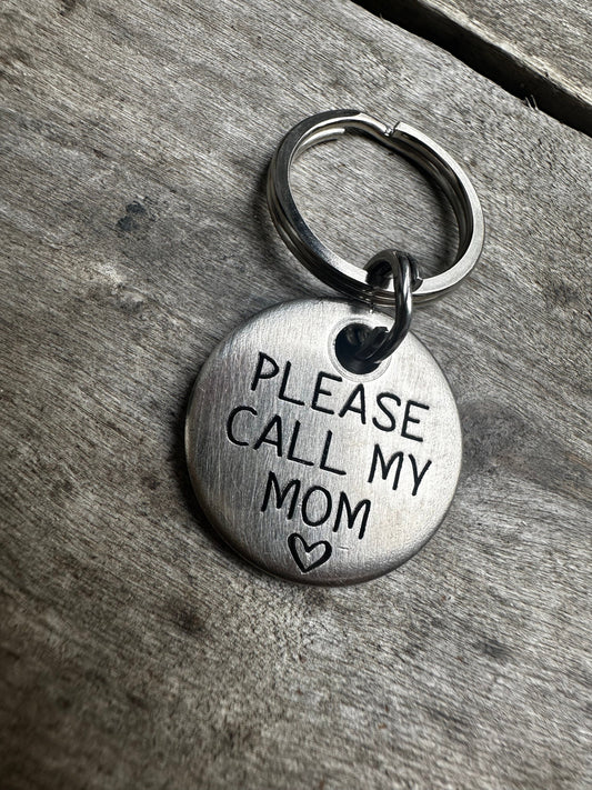 Dog Tag, Dog Collar Tag, Personalized Cat Tag,Custom Cat Collar Tag, Cat ID Tag,Dog ID Tag, Dog Name Tag,Engraved Pet Tag, Call my Mom Tag