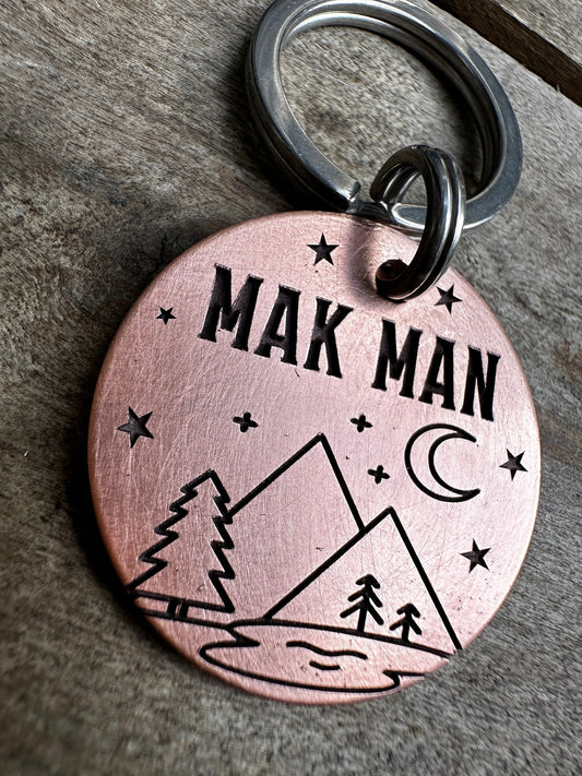 Mountain Lake Dog Pet Id Tag, Pet Id Tag, Dog ID Tag, Dog Tag,Dog, Cat, Cat ID Tag, Cat Tag, Mountain Lake Dog Tag. Lake Trees Mountain Dog